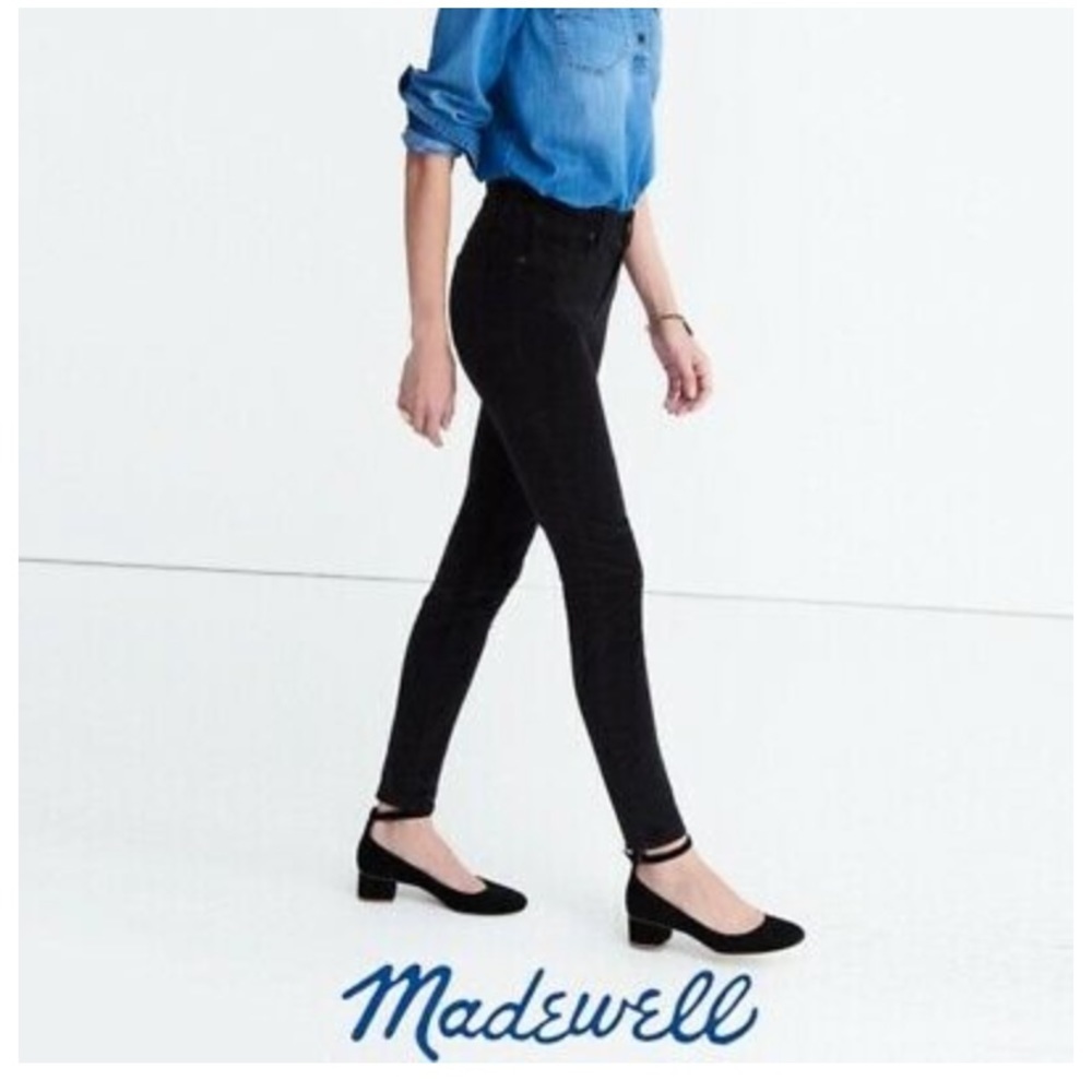 Madewell High Rise Skinny Jeans Pants in Black